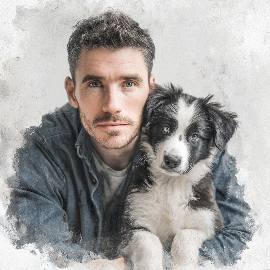 Border Collie Puppy Guy